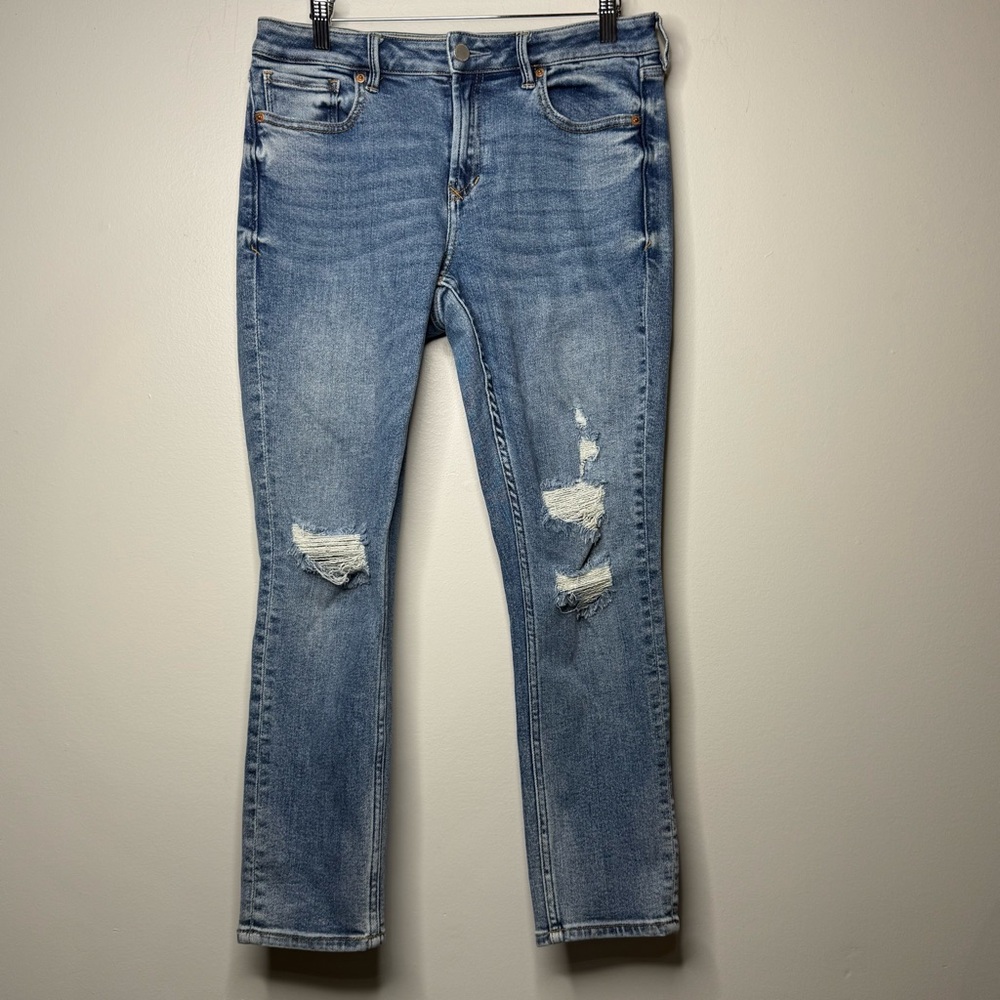 Dear John Aiden High Rise Slim Girlfriend Distressed Light Wash Jean Size 28 EUC